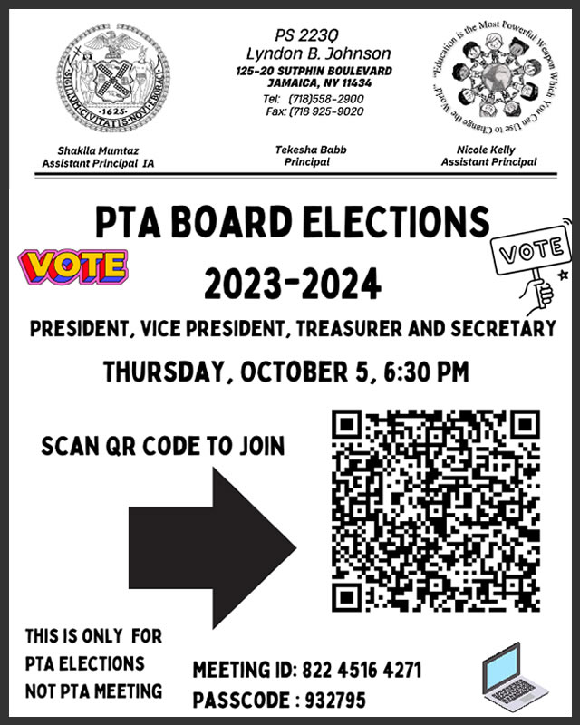 PTA Elections October